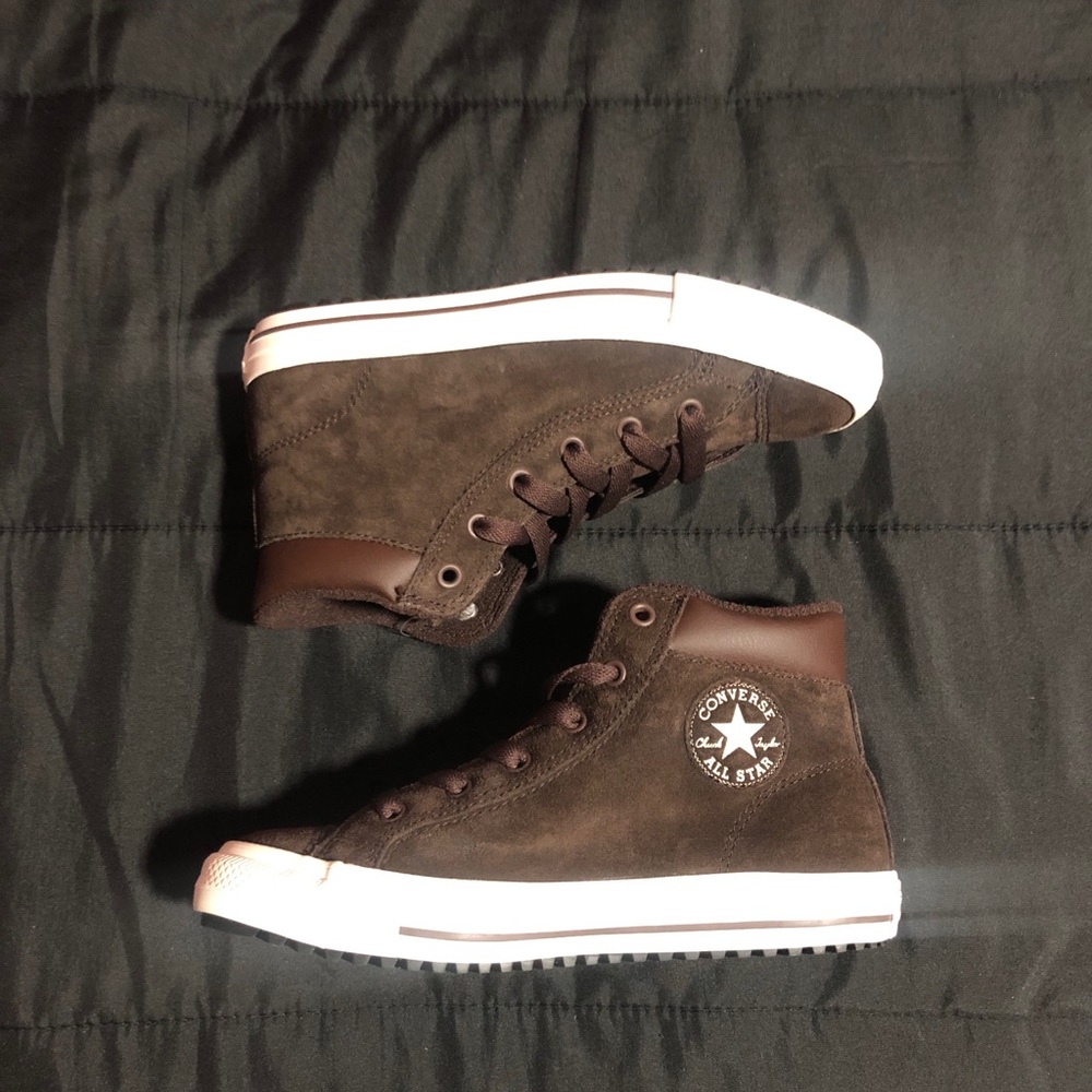 Brown suede converse